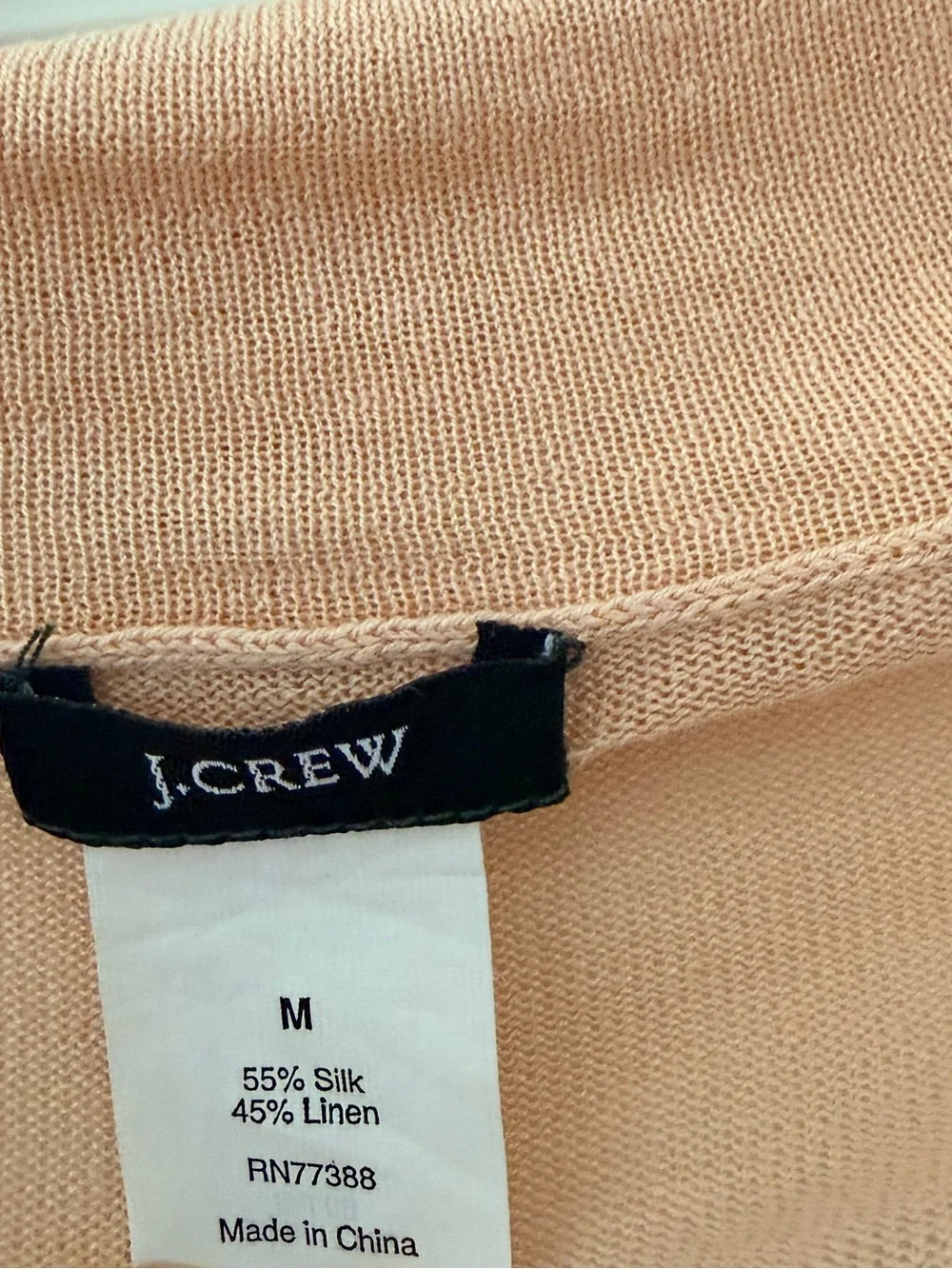 J. Crew Peach Button-Front Shawl Collar Cardigan